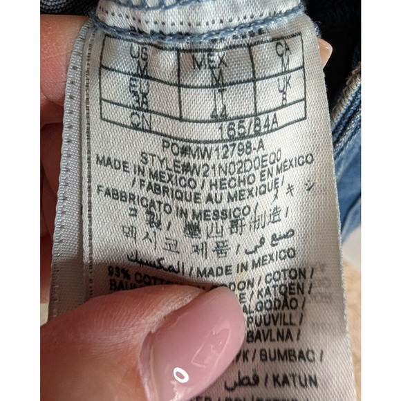 VTG Y2K Guess Jeans Pleated Snap Front Logo Crop Denim Trucker Western Jacket M - Picture 7 of 10